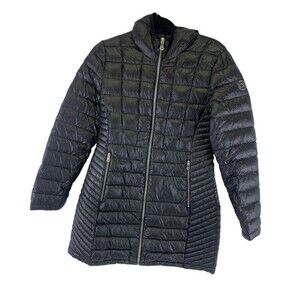 Calvin Klein Packable Lightweight Premium Down Jacket Hooded Black Puffer Mid M